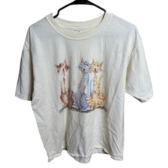 VTG Carolyn Shores Wright Cat Tee - Picture 1 of 2